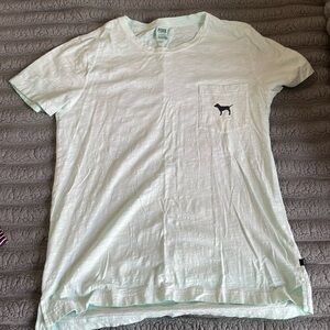 PINK Victoria's Secret Light Green Tee with Pocket